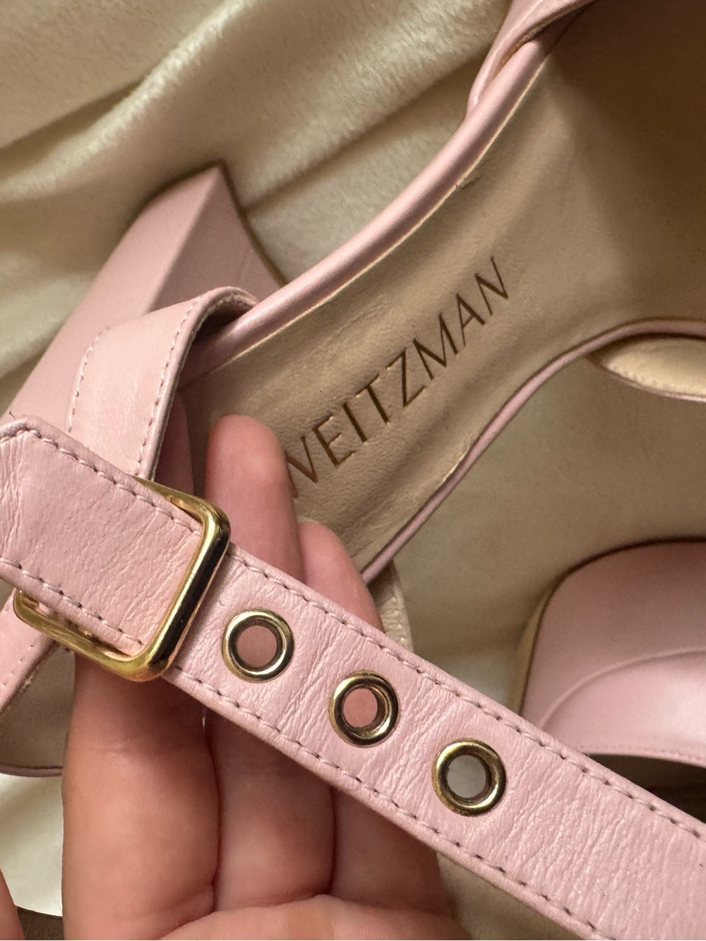 Stuart Weitzman pink leather Ryder platform sandal - Picture 9 of 11